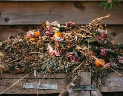 Garden waste piled up